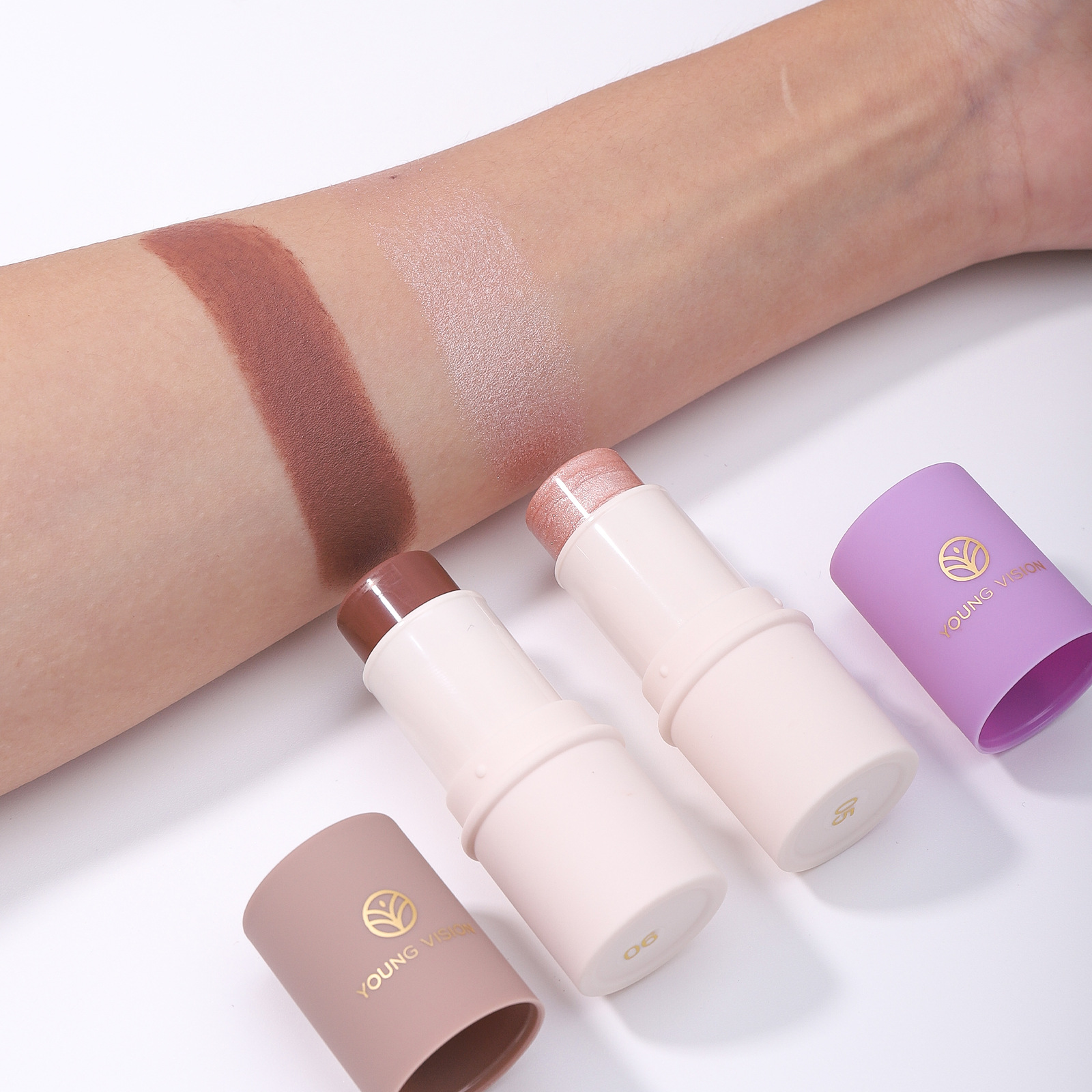 YOUNG VISION 3D High-gloss Contouring Stick, Lazy Person's Sleeping Eye Cream Makeup Stick Wholesale Cross-border Makeup details Picture