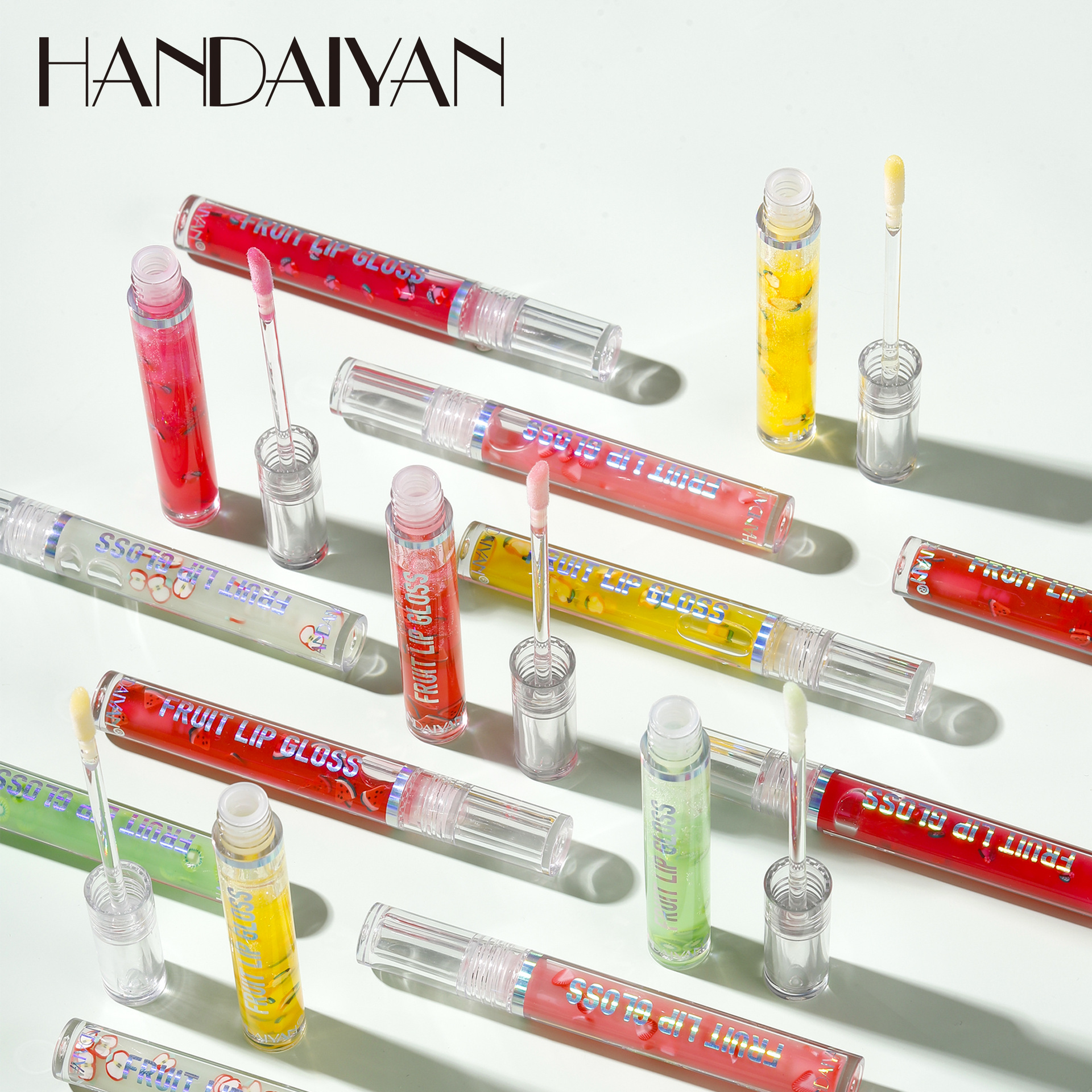 Cross-border Lip Oil 6-color Fruit handaiyan Liquid Hydrating and Moisturizing Lip Gloss, reducing lip lines and preventing dry and chapping lip cream details Picture