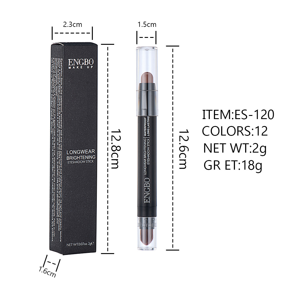 ENGBO's new double-headed eyeshadow pen is a best-selling eyeshadow pen on Amazon. It features a long-lasting pearlescent and matte finish, and cross-border eyeshadow Item Picture