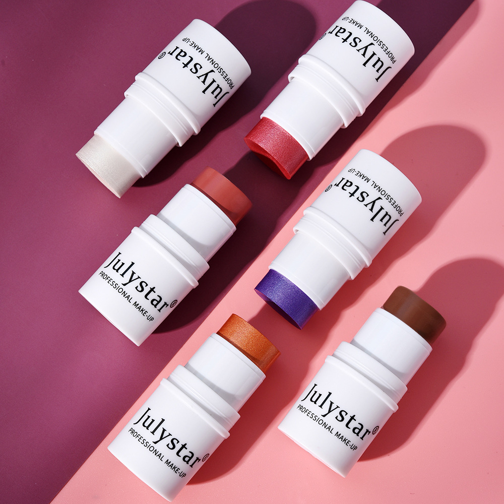 Julystar Single-color matte Contouring Blush Cream, Blush Stick, Six-color High-gloss Brightening Blush wholesale Specification drawing
