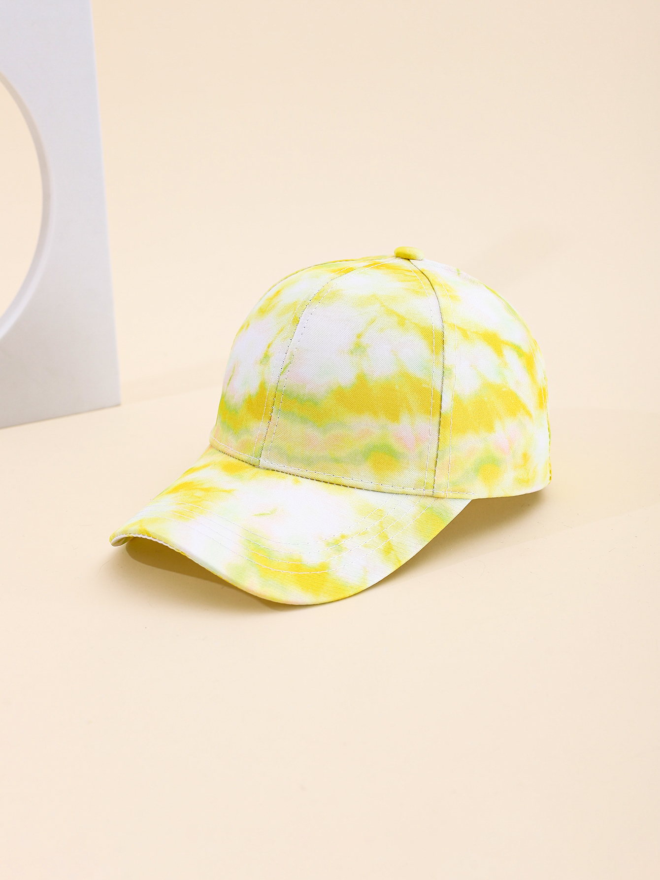 Spring and summer cross-border European and American bestsellers: Lucky four-leaf clover tie-dye graffiti gradient printed baseball caps, outdoor travel sun protection and shading adult baseball caps, adjustable for foreign trade Specification drawing