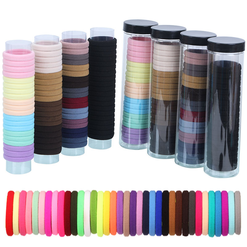 Korean version 20-piece canned high-elasticity hair band Douyin bestseller seamless bucket hair band non-constricting girls' rubber band Application Scenario