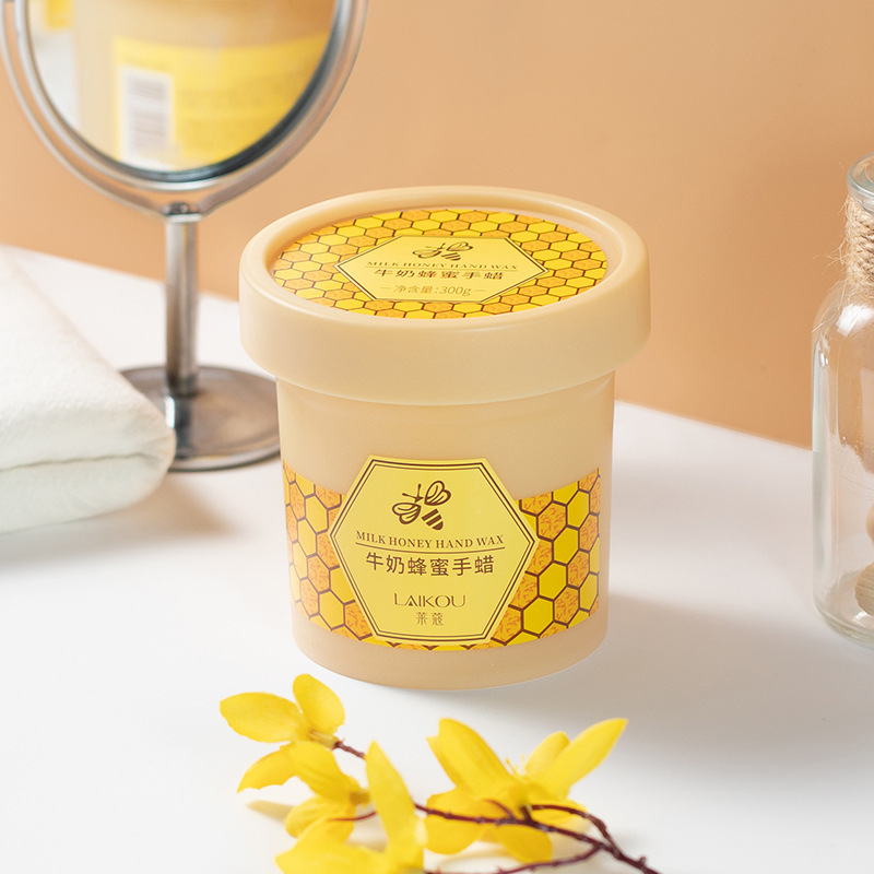 The manufacturer offers one-piece delivery of brand-new packaged Laicome honey hand wax 300g large bottle hydrating, moisturizing and nourishing hand mask details Picture
