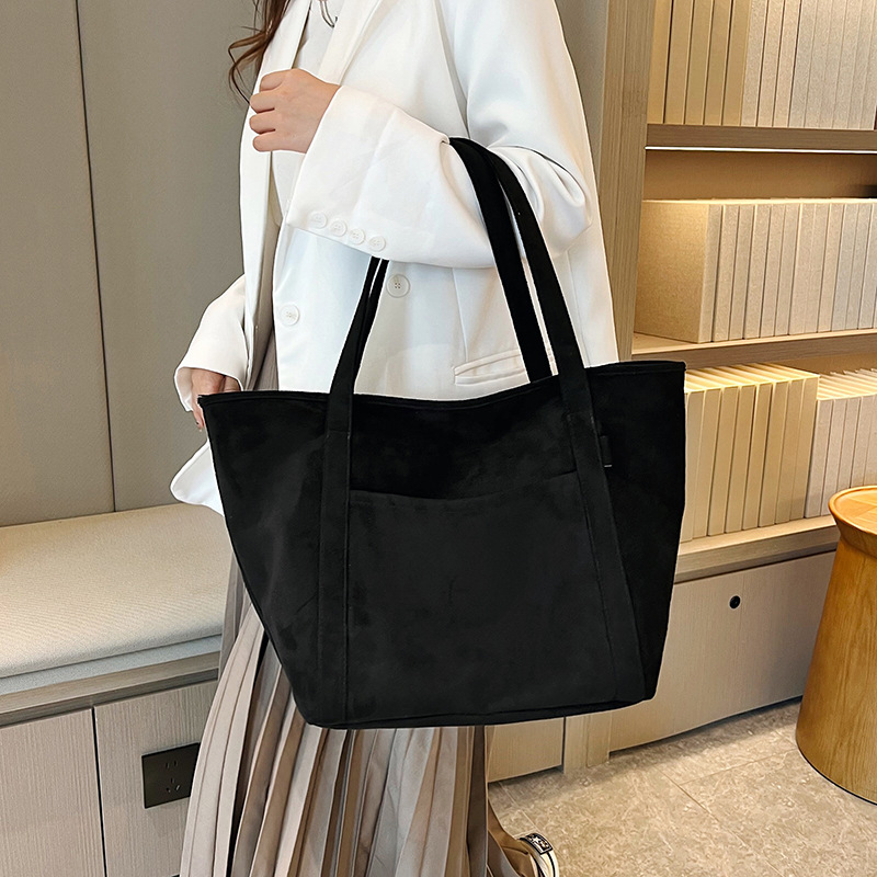 Tote Bag 2024 Autumn and Winter new trendy European and American simple matte solid color single-shoulder bag, handbag, fashionable women's bag Specification drawing