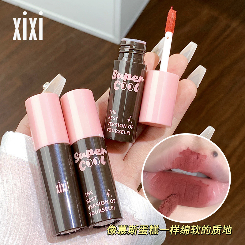 xixi Mousse Matte Lip Mud, low saturation, suitable for both lips and cheeks, pseudo natural look, fair complexion and rosy lips, affordable for students full figure