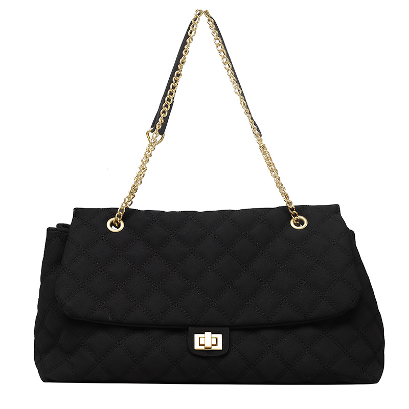 The new diamond-shaped chain bag for women is a trendy and fashionable matte single-shoulder armpit bag for commuting. The large-capacity crossbody bag is a cross-border trend Item Picture