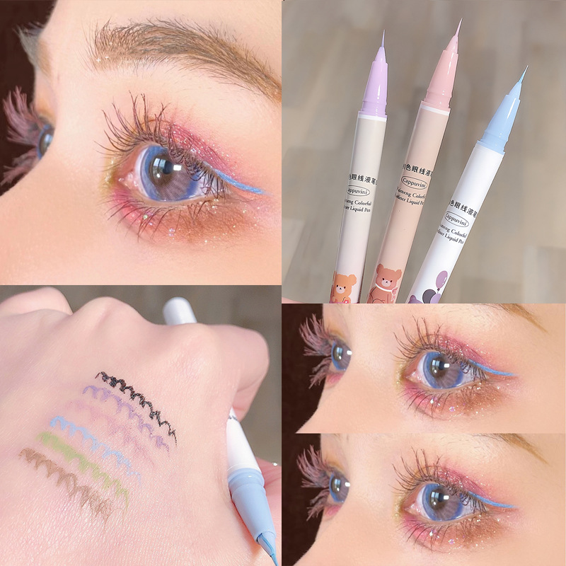 Capo Vini Bear eyeliner Pen dries quickly, lasts long without fading, is waterproof and does not smudge. It is an extremely fine tip colored eyeliner liquid pen details Picture