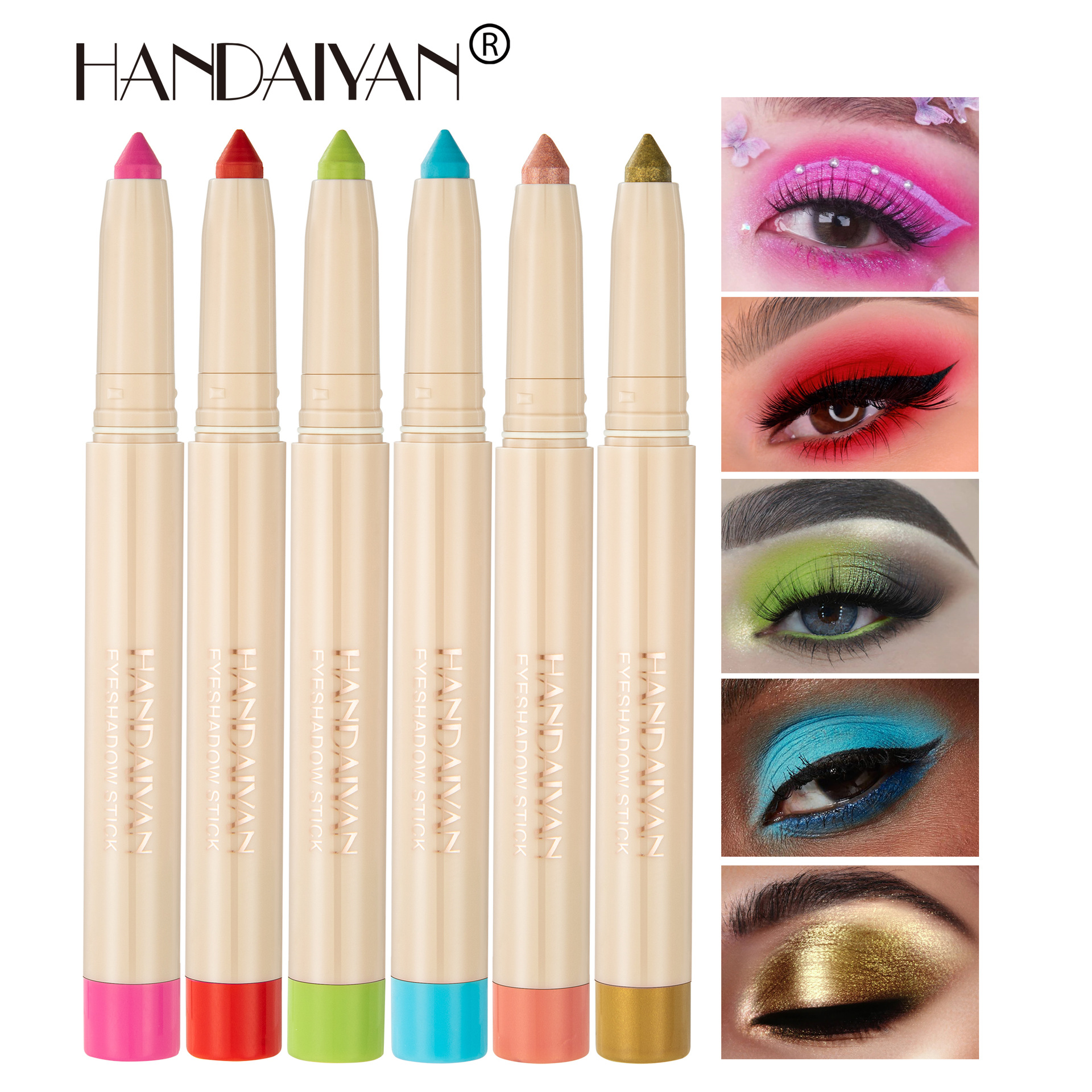 handaiyan cross-border bestseller Han Daiyan Nightclub Eye Shadow Pen dual-purpose eyeliner sharpener eye shadow stick Specification drawing