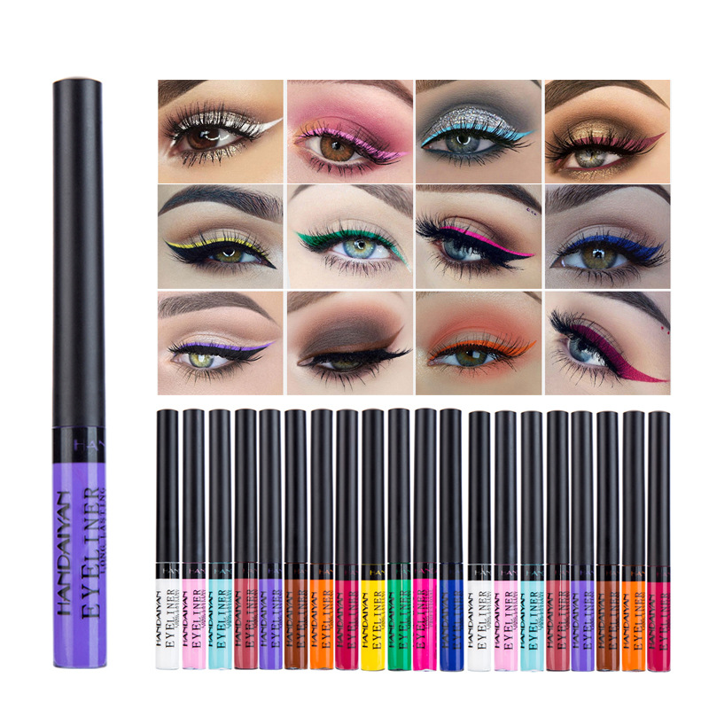 Cross-border eyeliner pen 42-color HANDAIYAN Eyeliner, waterproof, long-lasting, non-smudging, matte colored eyeliner liquid pen details Picture