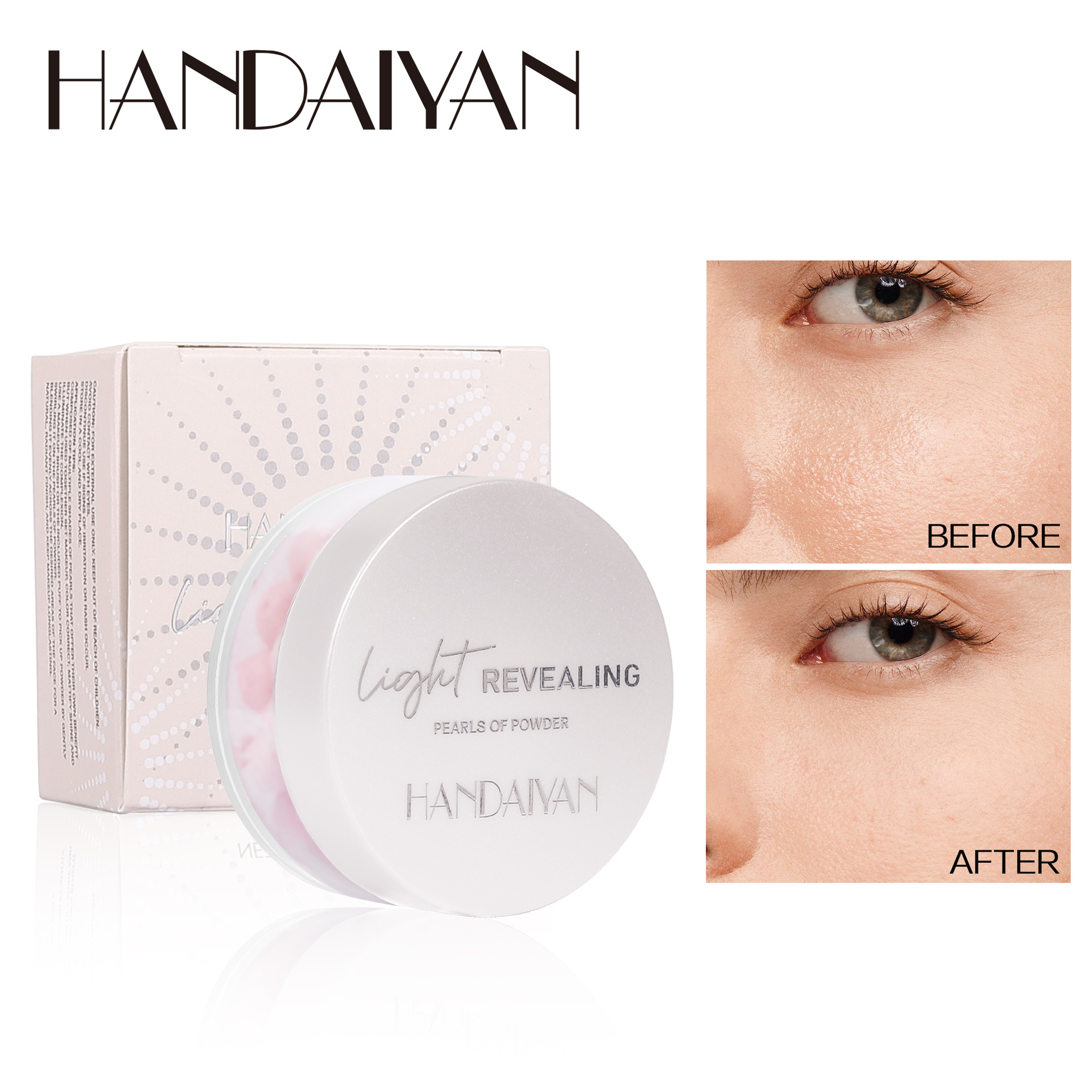 Cross-border Setting loose Powder Balls, five-color high-gloss contouring pearlescent handaiyan Oil-control long-lasting wholesale setting powder Item Picture