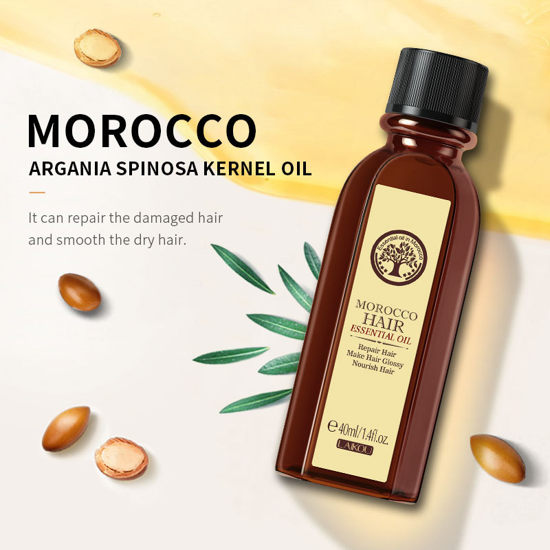 Cross-border laikou Moroccan Hair Care Essential Oil 40ml for improving frizz, fragility and split ends, wholesale from the manufacturer Application Scenario