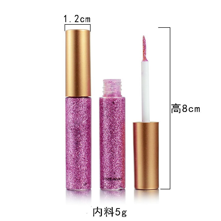 Cross-border Eyeliner Liquid Pen 10-color set handaiyan Stage Makeup Sequined Pearlescent Sparkling Eyeliner Liquid set Item Picture