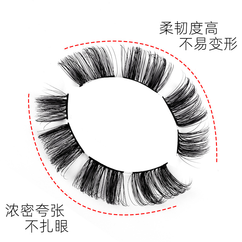 New in-stock DD large-curved Russian curly segmented false eyelashes 10 pairs, single cluster DIY European and American thick eyelashes Application Scenario