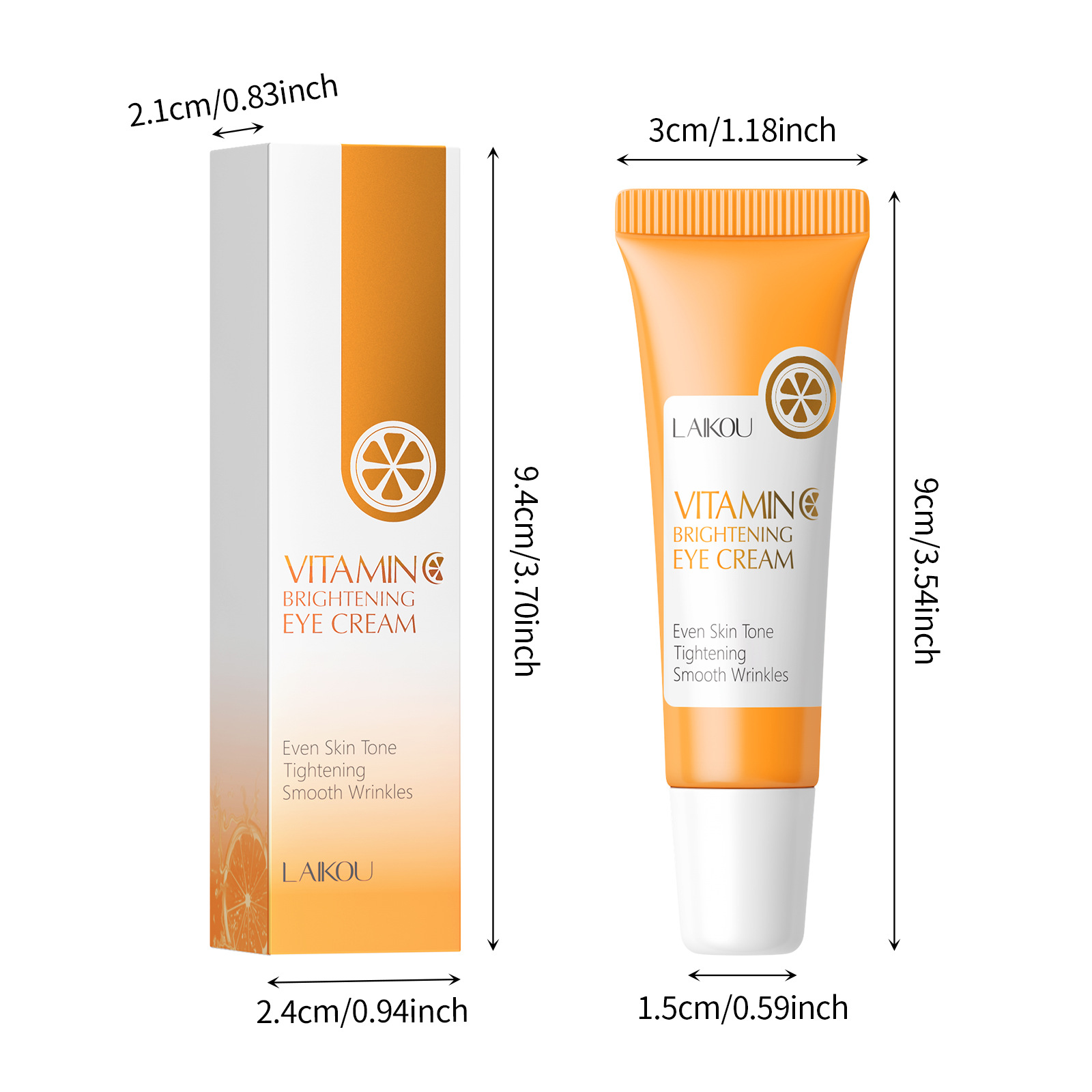 Cross-border laikou Vitamin c Eye Cream 15g hydrates, moisturizes and cares for the skin around the eyes to brighten the complexion. Factory wholesale Item Picture