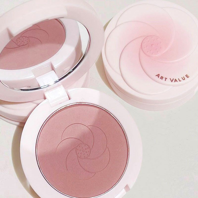 Art Value~ Pink petal blush, natural and delicate, whitening blush, contouring, versatile, the same as cross-border Internet celebrities Application Scenario