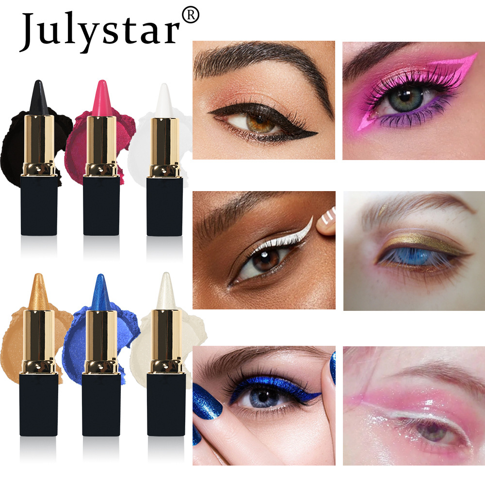 Julystar's new rich and colorful natural waterproof eyeliner gel is easy to apply, dries quickly and provides long-lasting moisture full figure