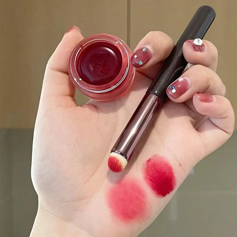 Single-piece round-head lip brush, beauty brush, lipstick smuder brush, concealer brush, portable lip makeup brush, factory direct sales Specification drawing