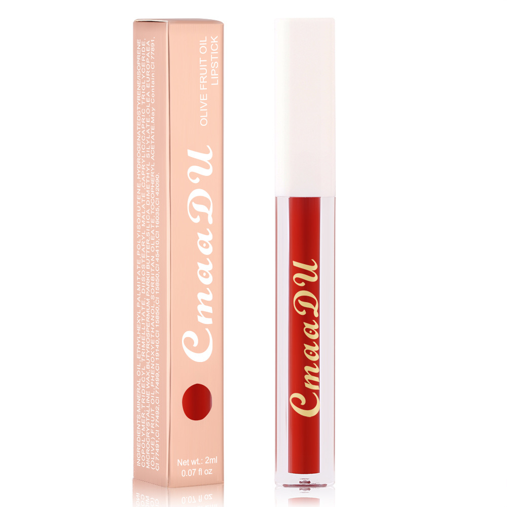 Check it out! Link Disclaimer - Exclusive for Foreign trade :CmaaDu 8-color Lipstick Olive Cream Brightening Lip Gloss Specification drawing