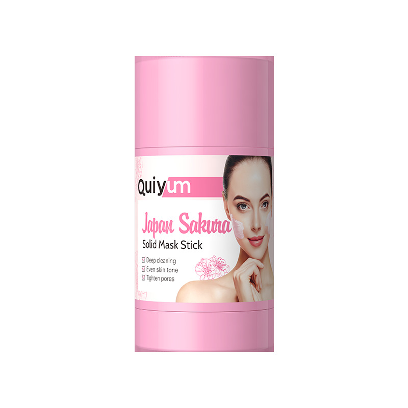 QUIYUM Japanese Cherry Blossom Solid Mask Stick 40g Hydrating, Moisturizing and brightening skin tone Cross-border manufacturer wholesale in stock Item Picture