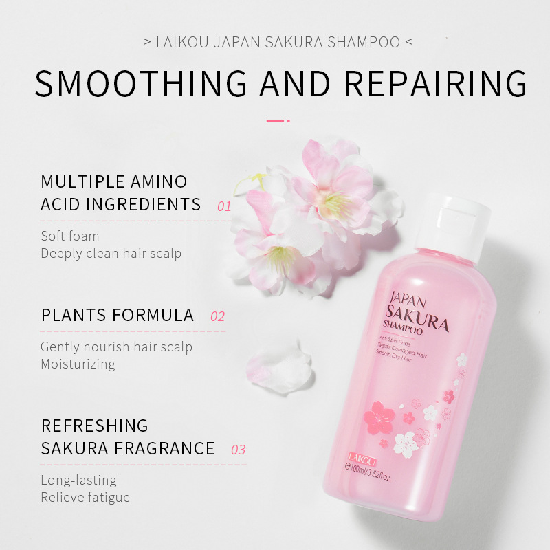 LAIKOU Sakura Shampoo cleanses hair, provides soft, smooth and refreshing hair with a lingering fragrance. Wholesale from the manufacturer Specification drawing
