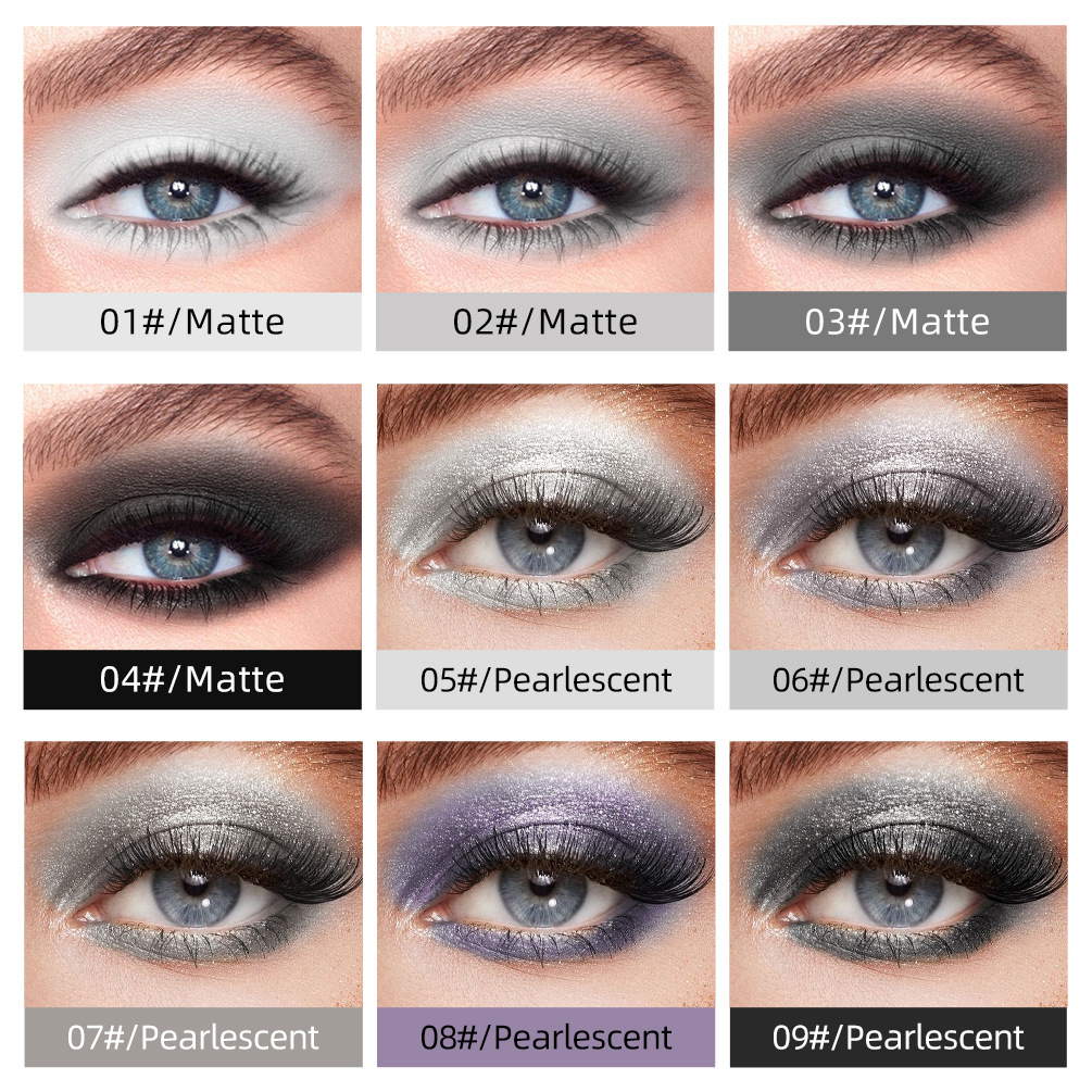 QIBEST Cross-border Cement Grey Eyeshadow Liquid Matte Pearlescent Fine Flash Dark Style European and American punk Smoky Eye Eyeshadow Liquid Specification drawing