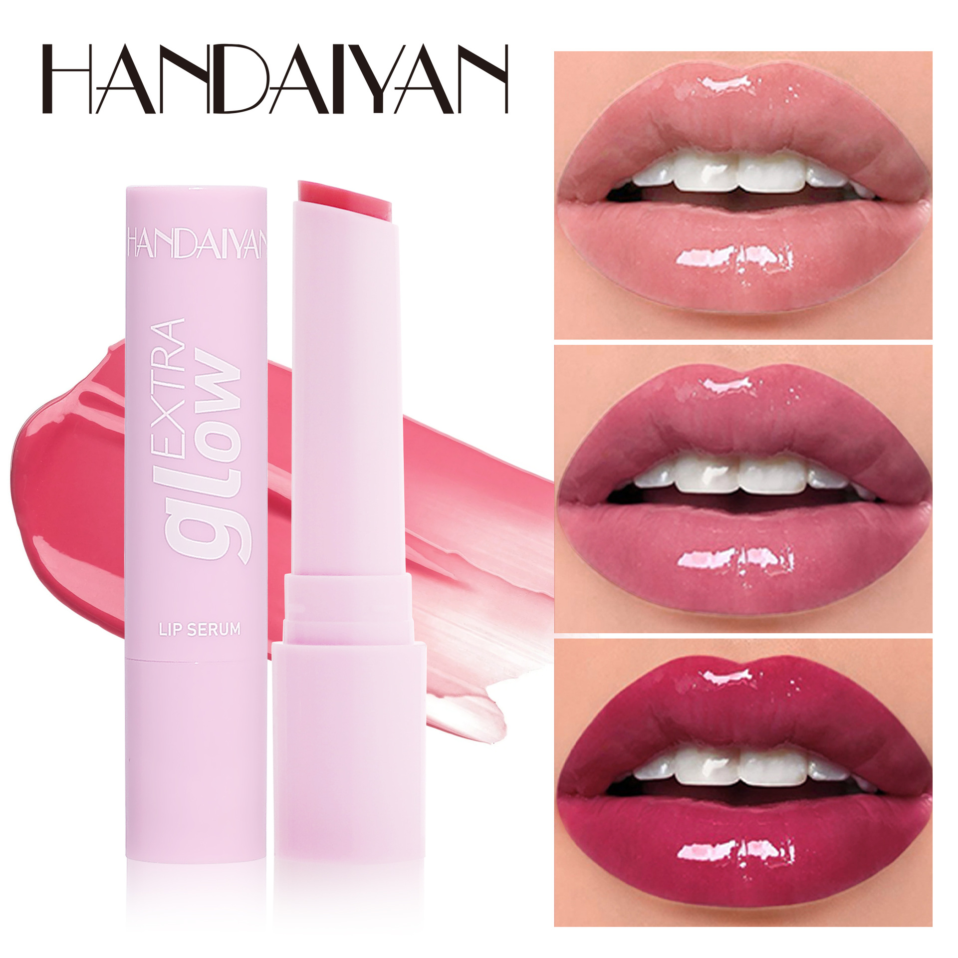 Cross-border Lipstick Moisturizing Solid 8-color Moisturizing Lip Gloss handaiyan Water Mirror Lip Gloss Lipstick Moisturizing Lips Dense full figure