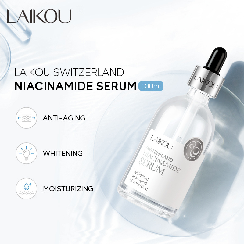 Cross-border Laicome Swiss Niacinamide Essence 100ml Brightening Skin Tone Hydrating and Moisturizing Essence Ampoule Skin Care product full figure