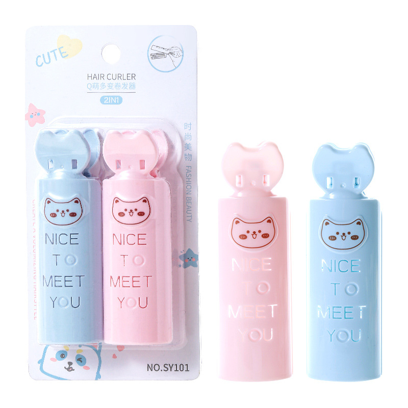 LMLTOP Hair Root Voluminous Clips 2 sets, Cartoon self-adhesive hair curling clips, Air bangs Magic Tool SY101 Item Picture