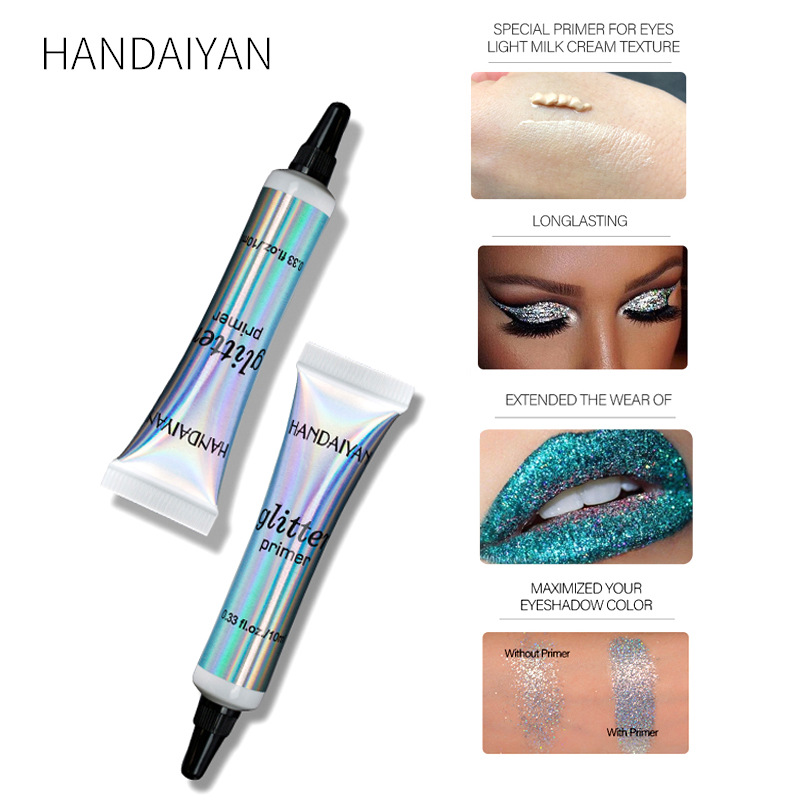 Cross-border pre-makeup isolation HANDAIYAN Lip, eye and face multi-functional sequined eyeshadow base makeup primer details Picture