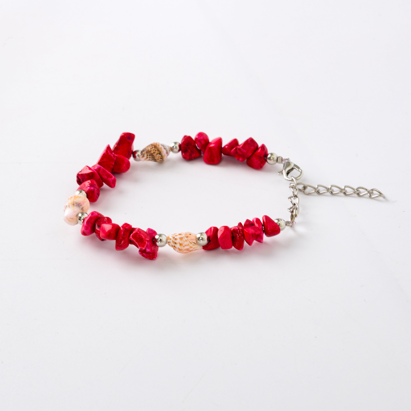 桃夭新中式天然石寿山石手串复古精致中国风ins串珠闺蜜冷门手饰白底实物图