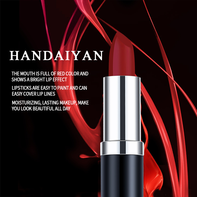 Cross-border velvet lipstick beauty and personal care HANDAIYAN long-lasting waterproof Amazon bestseller matte lipstick Lipstick Specification drawing