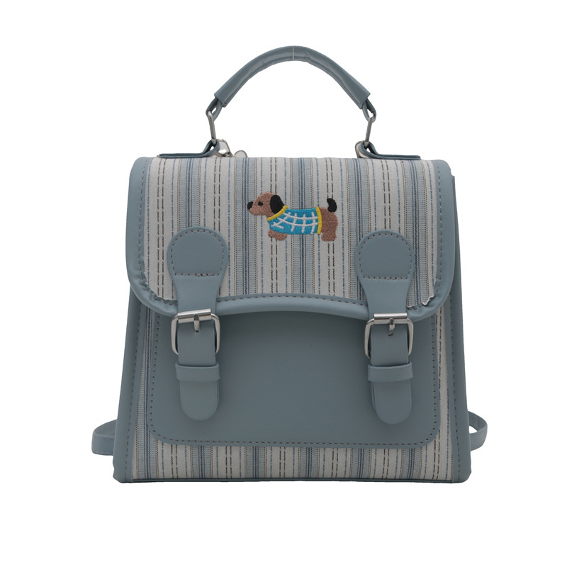 The new backpack for the autumn of 2024 is a fashionable and simple hand-held student single-shoulder bag with a checkered lid and a retro crossbody style Item Picture