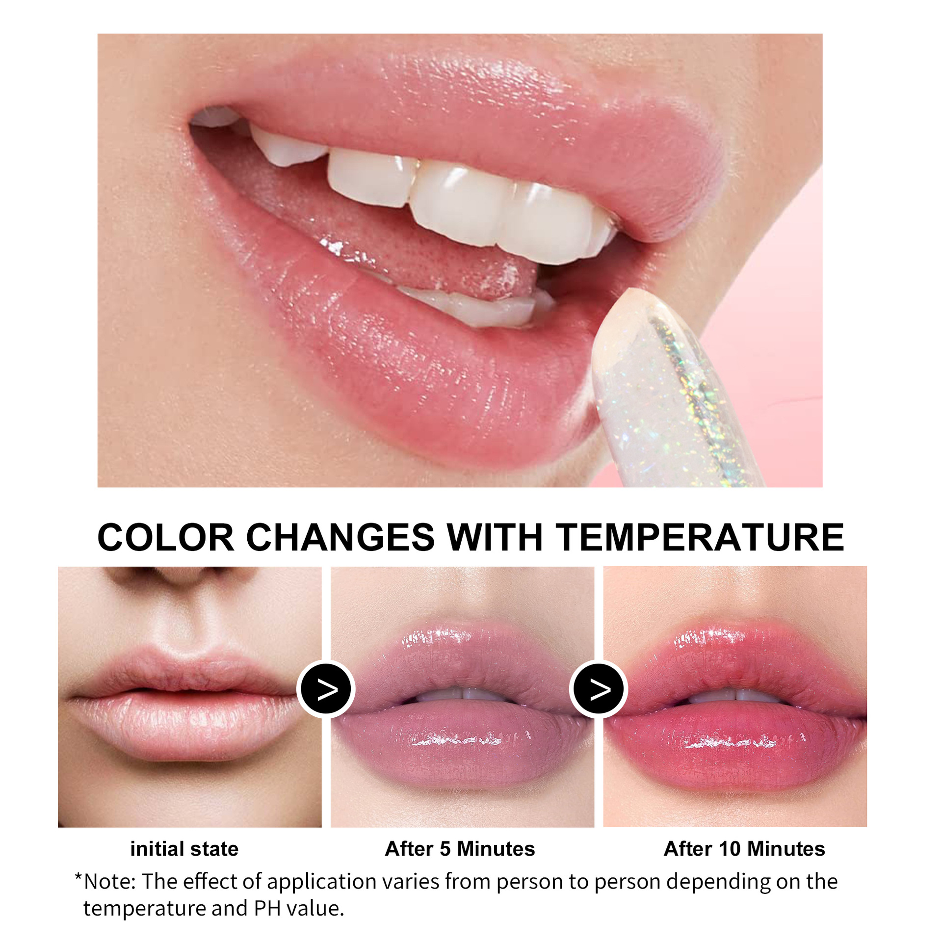 Cross-border temperature-changing Lipstick 4-color Moisturizing Lip Oil HANDAIYAN Anti-Cracking long-lasting Hydrating Jelly Lip Balm Specification drawing