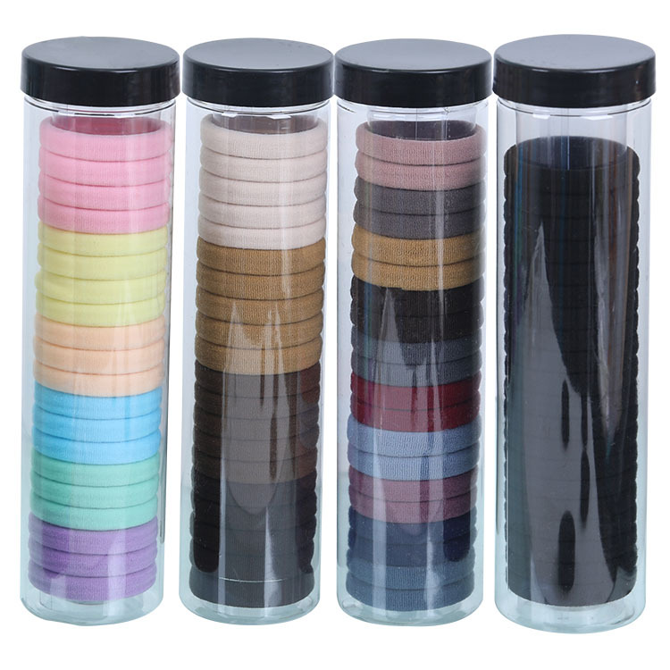 Korean version 20-piece canned high-elasticity hair band Douyin bestseller seamless bucket hair band non-constricting girls' rubber band full figure