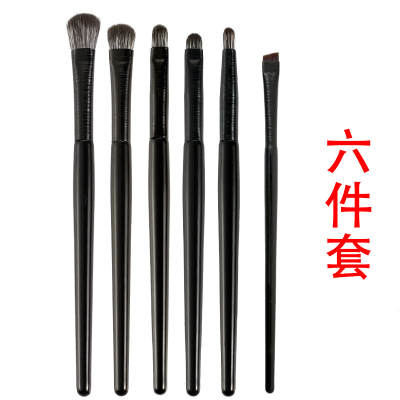 Cangzhou soft-bristled brushed eyeshadow brush 6-piece set, eye makeup, smudging, eyeliner, eye details, small makeup brush details Picture