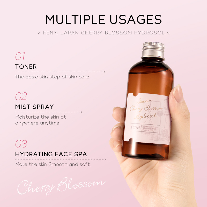 Cross-border Fenyi Japanese Cherry Blossom Hydrosol 100ml Hydrating, Moisturizing and Toning Water Surface Skin Care Product manufacturer details Picture