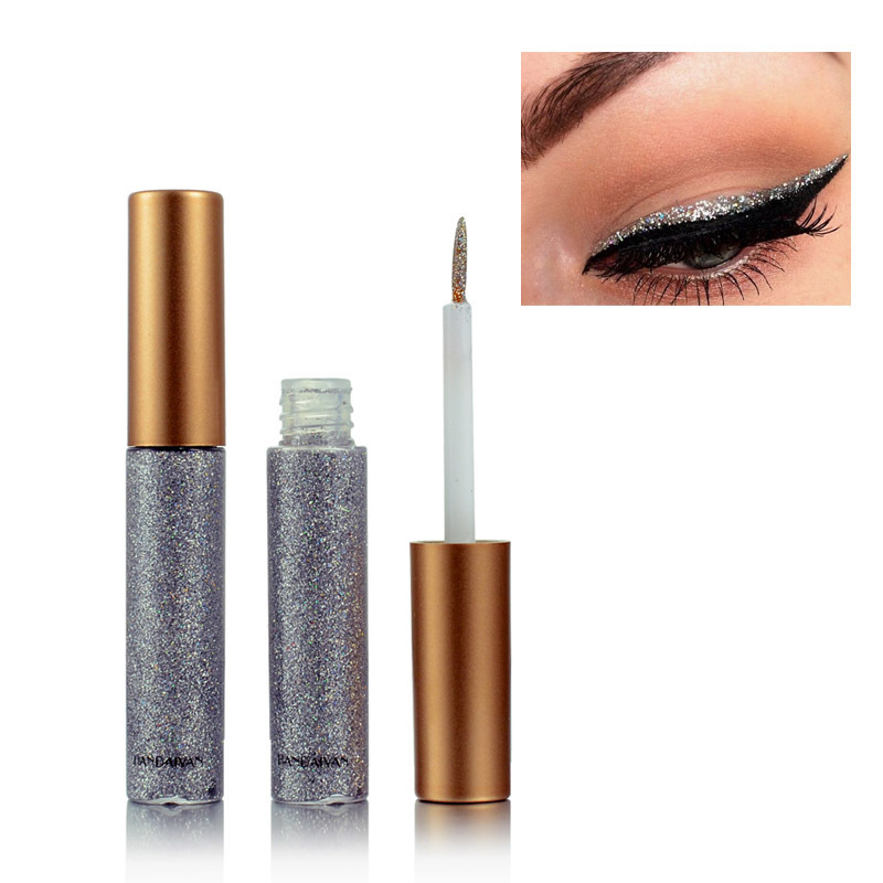 Cross-border Eyeliner HANDAIYAN European and American bestseller Stage Performance Pearlescent Sequin Sparkling Eyeliner Liquid Set of 10 bottles Specification drawing