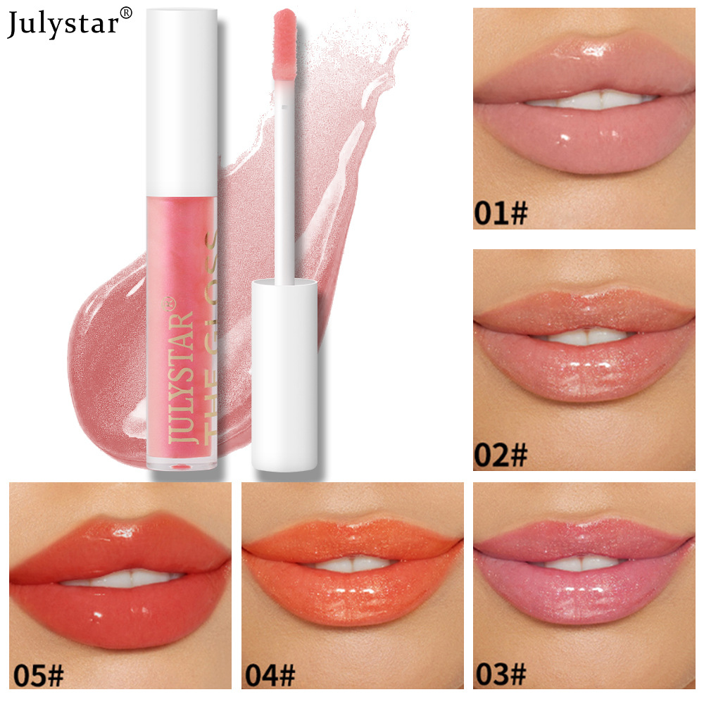Cross-border makeup long-lasting moisturizing transparent nourishing lip gloss, European and American water light mirror brightening lip gloss and lip oil wholesale for export full figure