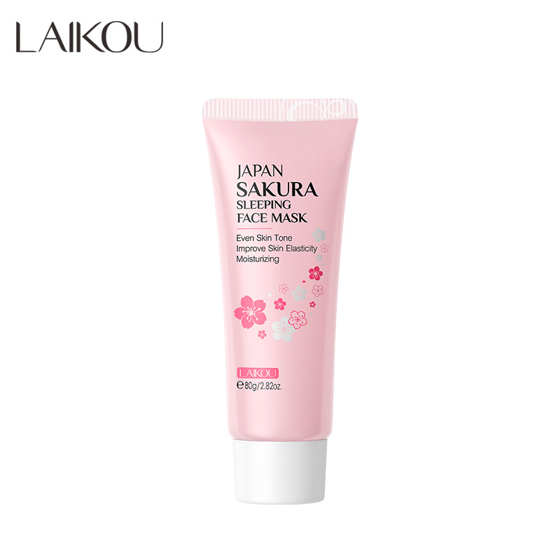 LAIKOU Cherry Blossom Sleeping Mask 80g Shrimp Peel lazada manufacturer supply skin care products moisturizing and hydrating Item Picture