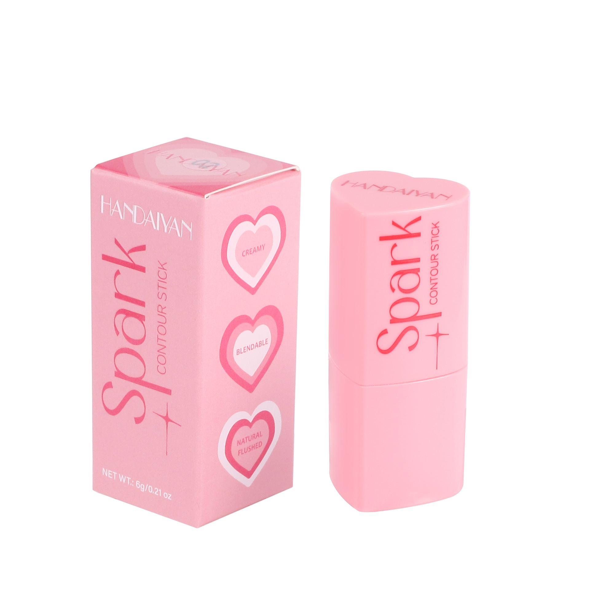 handaiyan Cross-border Blush Stick, Love Blush Cream, Highlighter Contouring Stick, Facial Brightening, Pearlescent Fine Sparkling Blush Item Picture