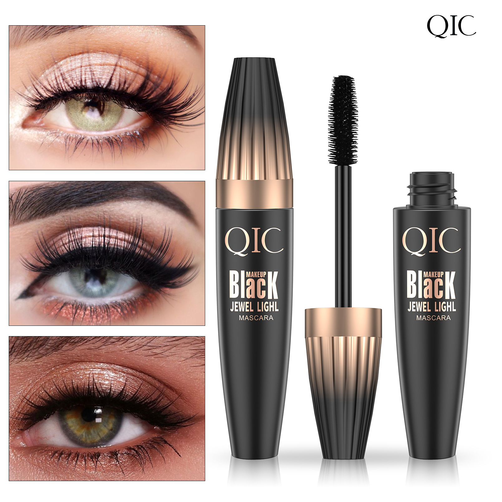 QIC Cini Color Plump 4D Mascara is a long, thick, curling, non-smudging, waterproof Mascara for cross-border makeup details Picture