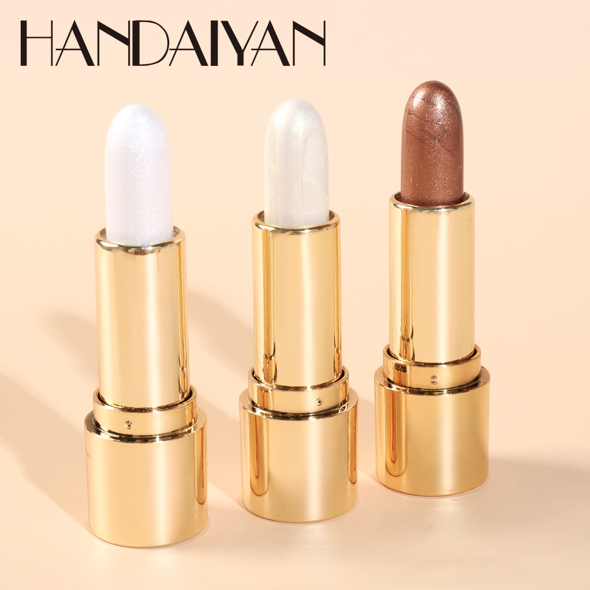Cross-border best-selling high-gloss contouring stick HANDAIYAN Han Daiyan three-dimensional brightening stick, eye-opening pen wholesale, and eye-closing pen Specification drawing
