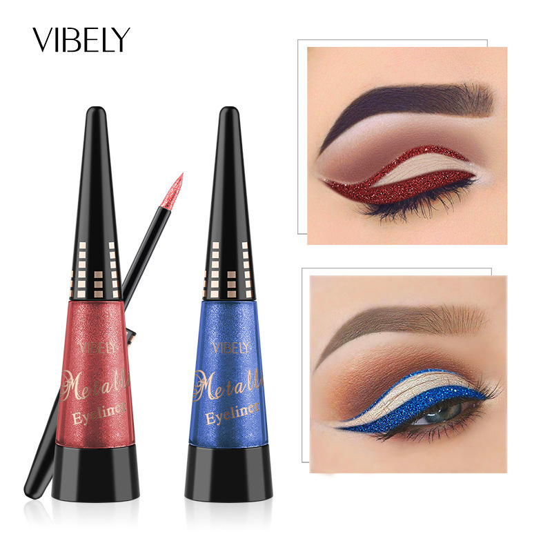 VIBELY export pearlescent colored eyeliner Liquid pen, quick-drying, waterproof, non-smudging liquid ultra-fine eyeliner pen wholesale full figure