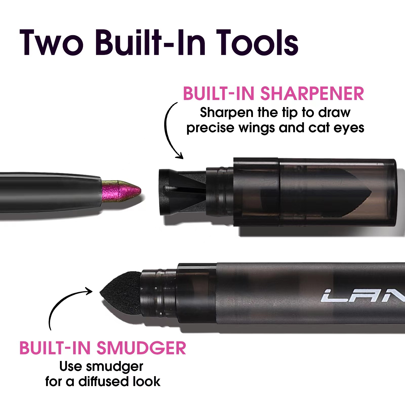 Langmanni Chameleon Eyeliner Gel Pen Long-lasting Makeup Formula Water Colorful color-changing Eyeliner Pen available in 4 colors details Picture