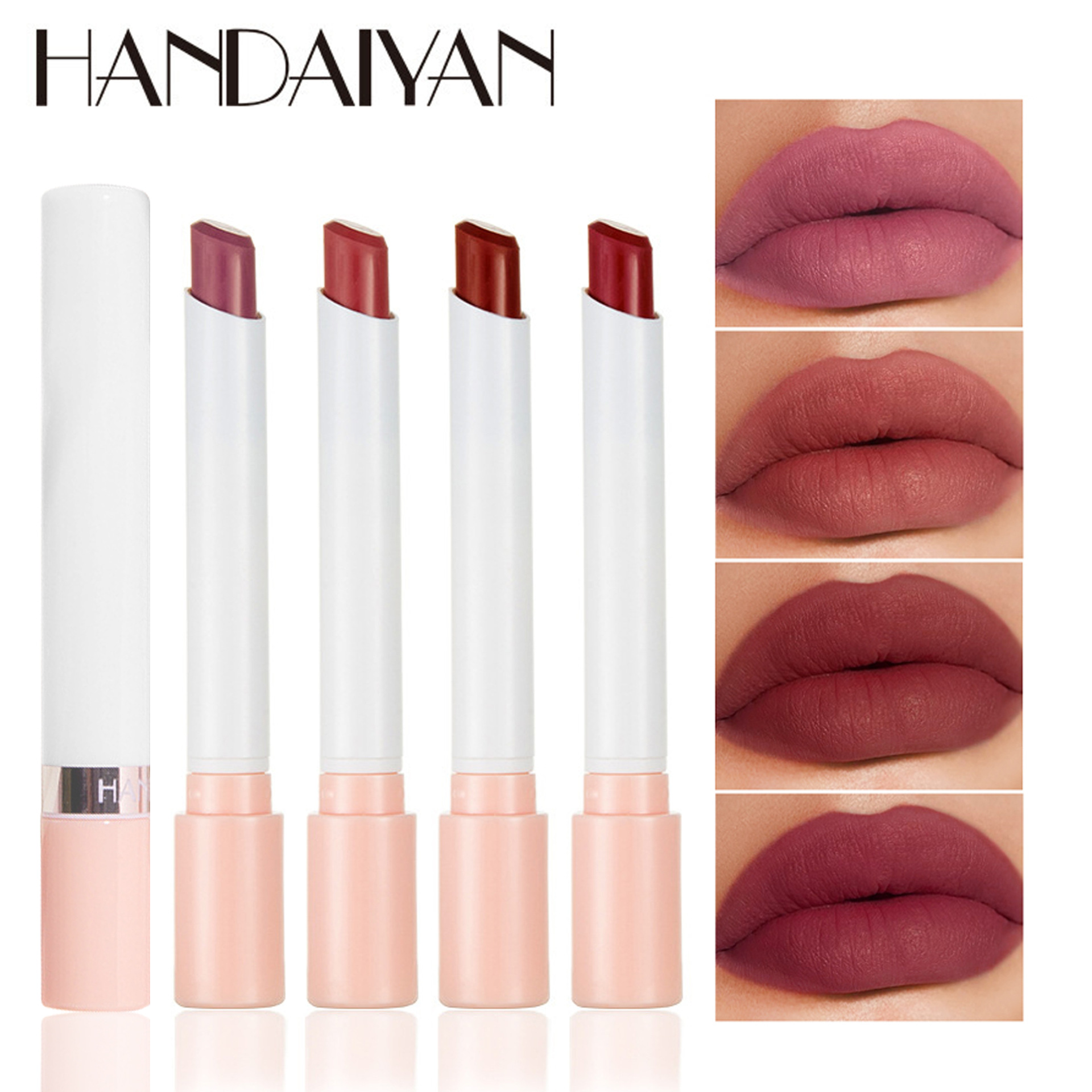 Cross-border matte lipstick Cigarette tube lipstick set handaiyan European and American long-lasting non-fading cigarette lipstick set Specification drawing