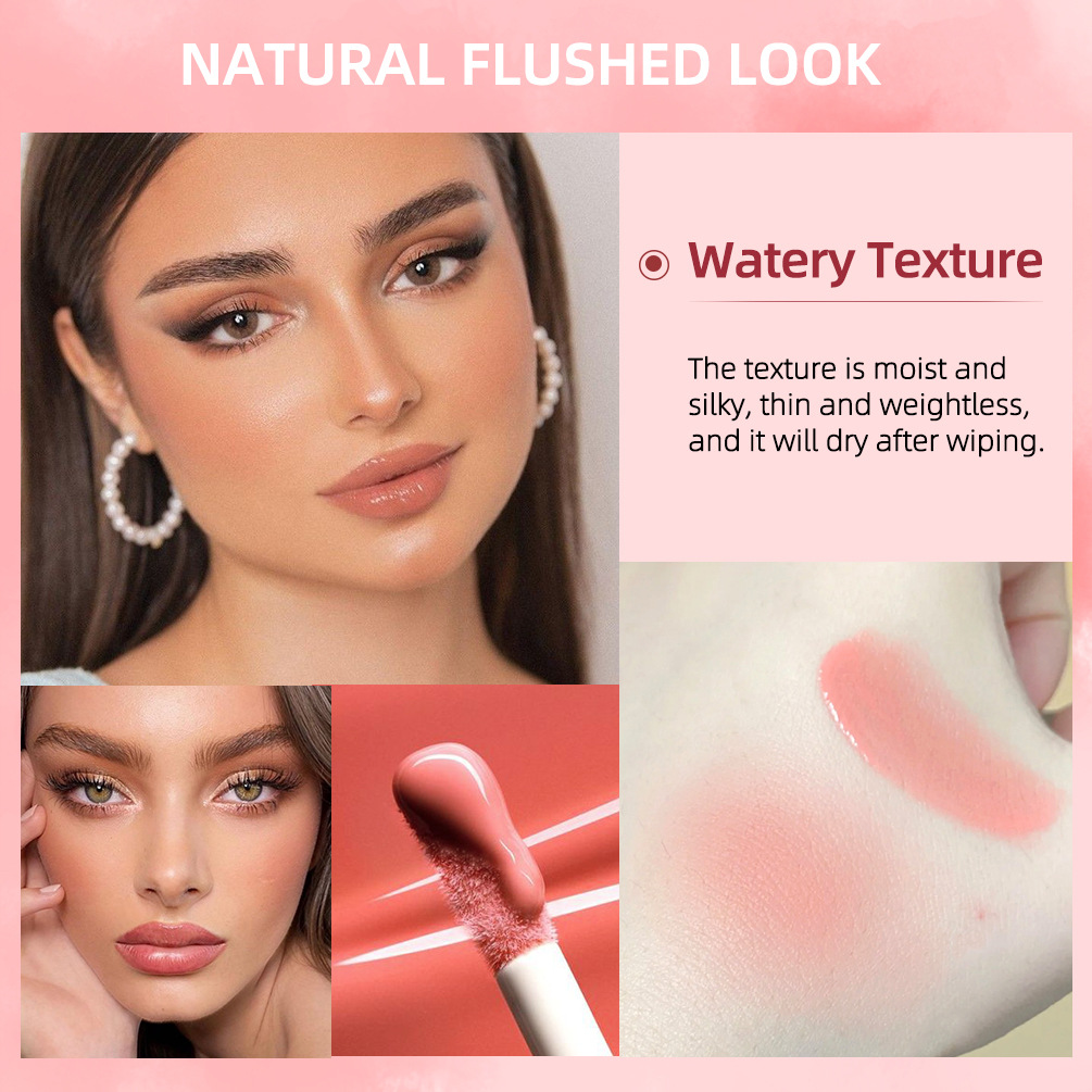 QiBest liquid Blush is smooth, natural, long-lasting and brightening. The hydrating blush is not prone to fading. It is a blush powder cream Specification drawing