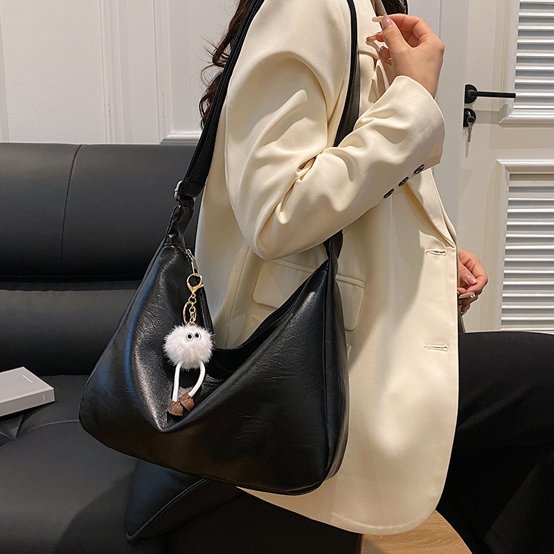 Simple and large-capacity bag for women, 2024 new style, fashionable and versatile casual single-shoulder bag, student commuting crossbody tote bag Specification drawing