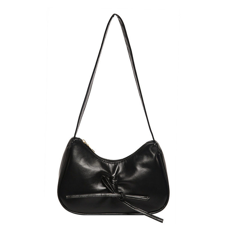 This is a trendy and fashionable single-shoulder crossbody bag with a simple bow design for women's 2024 autumn and winter collection Item Picture
