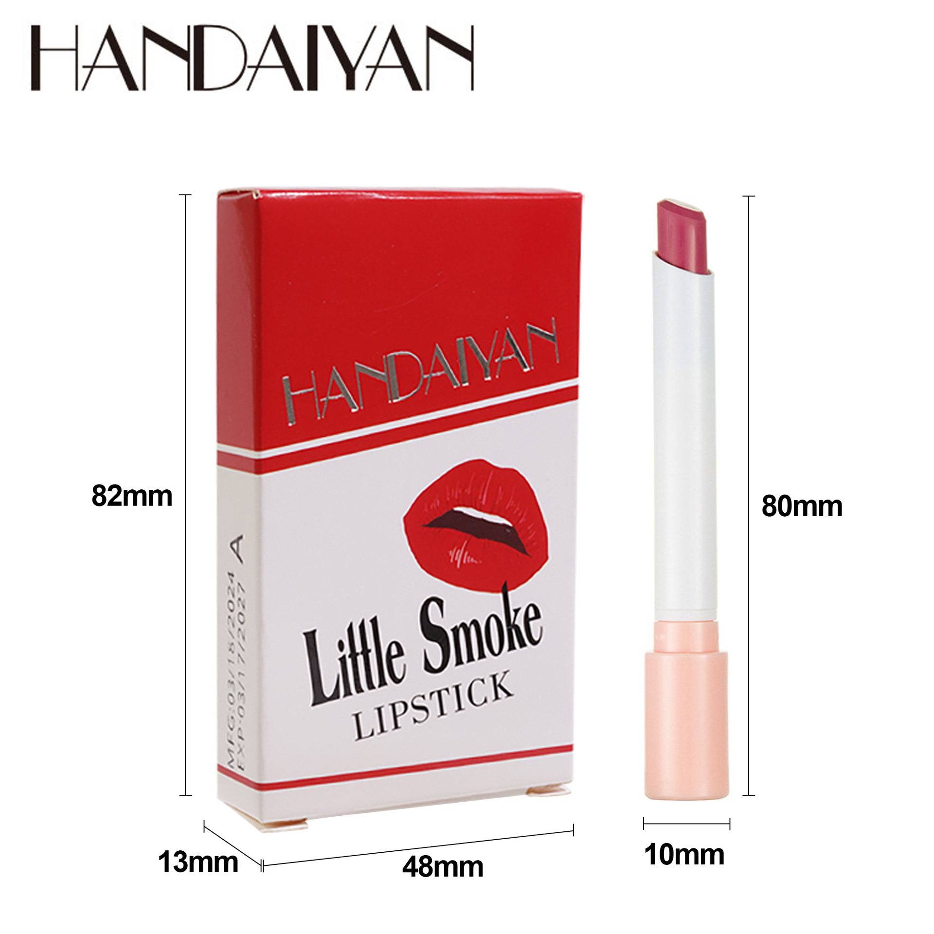 Cross-border matte lipstick Cigarette tube lipstick set handaiyan European and American long-lasting non-fading cigarette lipstick set Item Picture