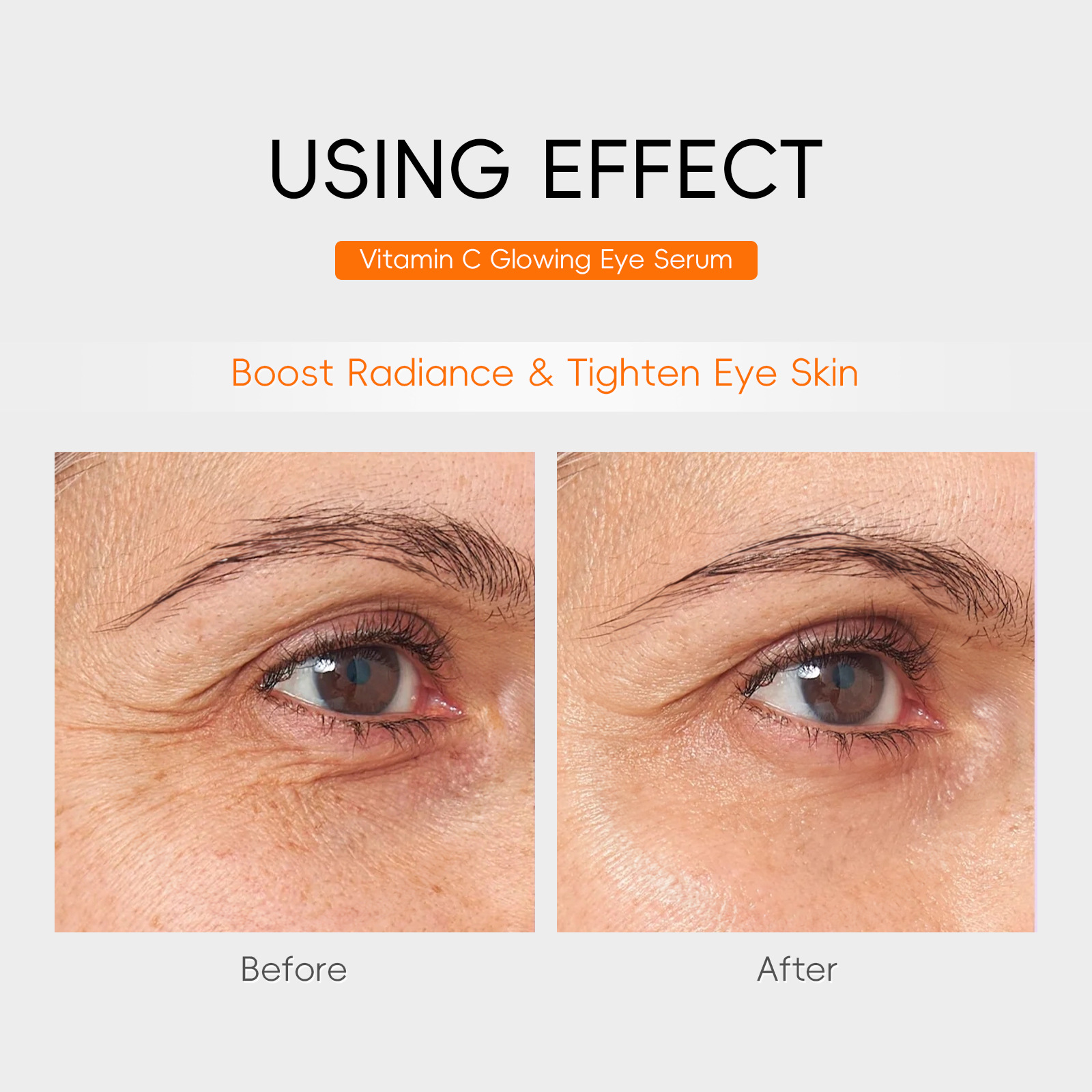 LAIKOU Vitamin C Eye Serum 30ml Cosmetics Cross-border Eye Care Eye Cream Skin Care Products Application Scenario